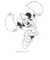 A coloring page of minnie mouse